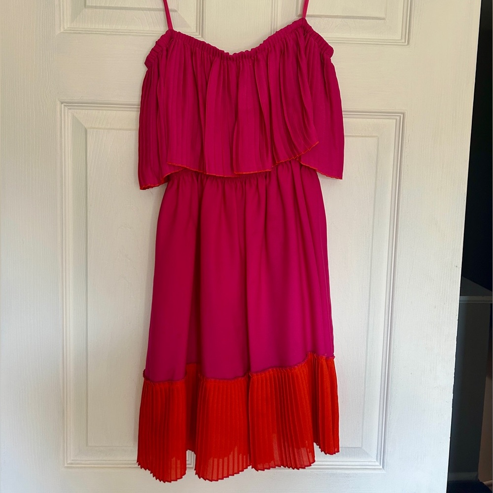 Max & Cleo Colorblock Pleated Dress – Size XXS